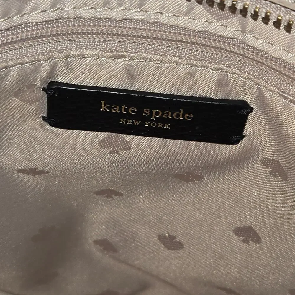 Kate Spade New York Jeanne Satchel Handbag Warm Vellum/Beige front panel